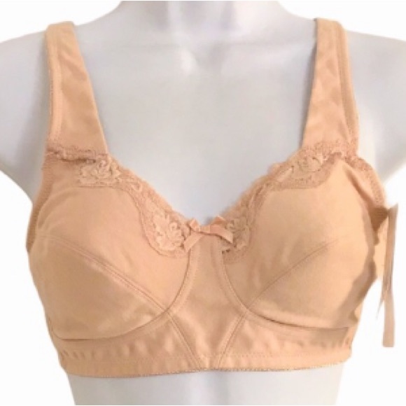 NATURANA Bra 34B Nude Wide Strap Non Padded Bra NWT - Picture 2 of 10